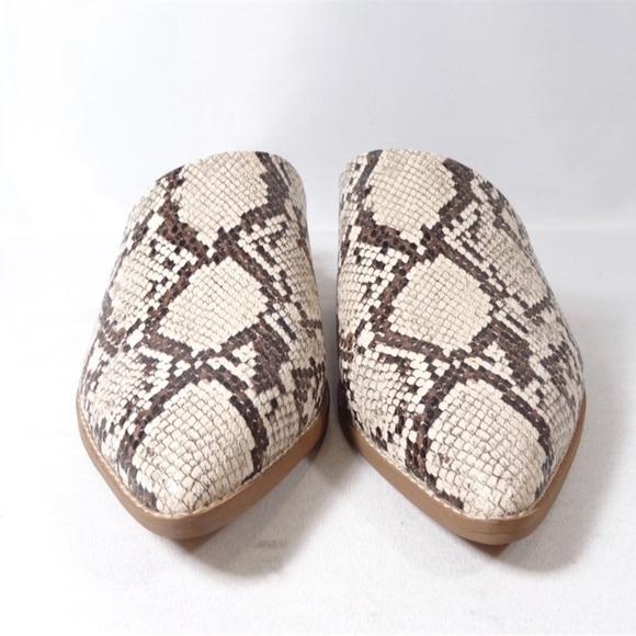 Crown Vintage Snake Python Animal Print Slides Mules faux leather NWOB Size 9 - Picture 4 of 9